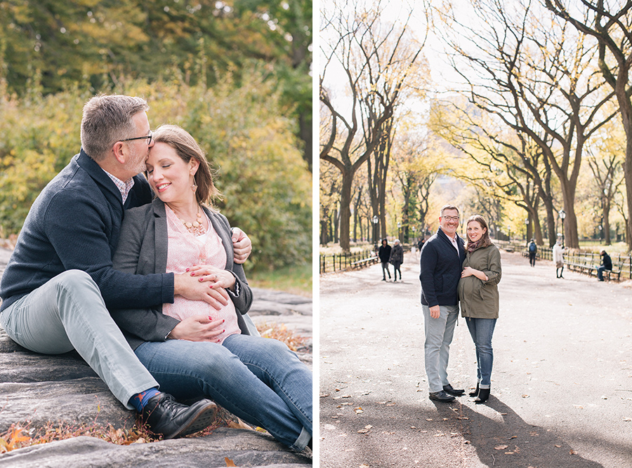 Fall, autumn, maternity, baby bump session in central park, by Kelly Kollar Photography