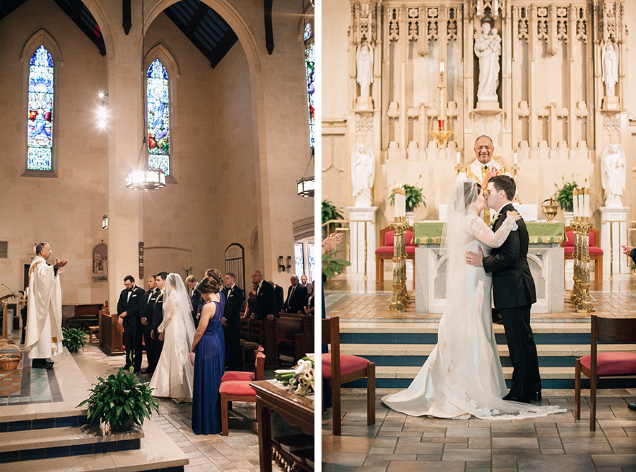 Fall wedding at New York Athletic Club, NYAC, Travers Island, Westchester, New York, Classic Bride, Catholic, by Kelly Kollar Photography