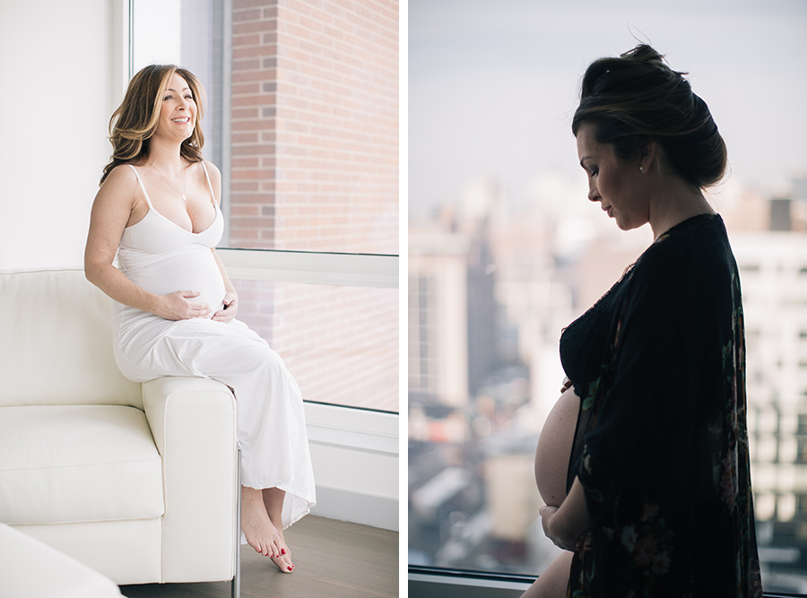 An elegant, naturally lit maternity session in Manhattan.