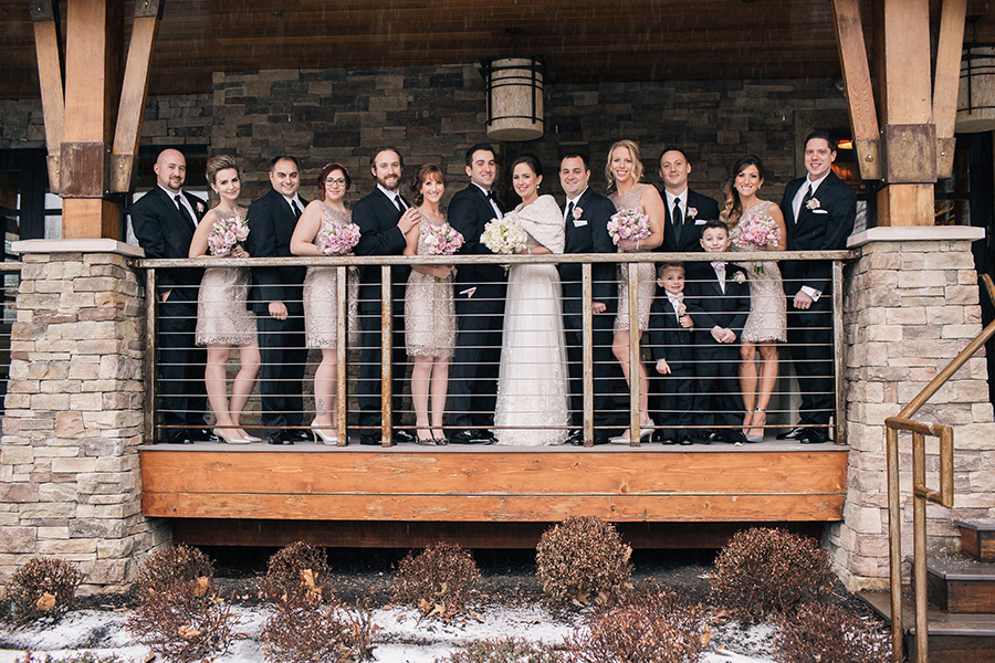 Snowy, winter wedding at Stone House at Stirling Ridge in New Jersey by Kelly Kollar Photography.