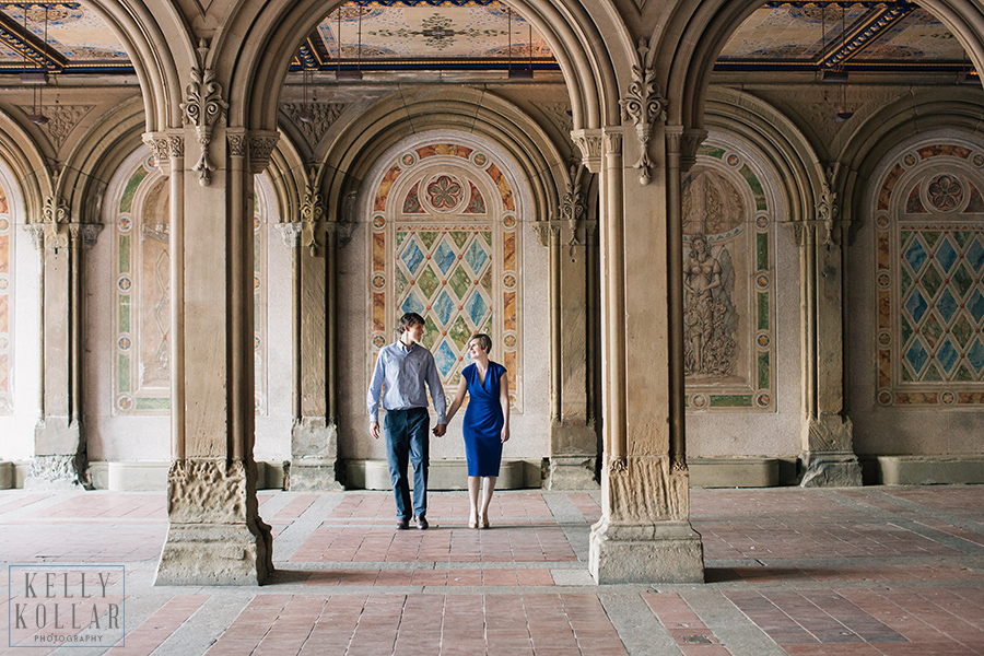 Manhattan Engagement session in Grand Central Station, The Campbell Apartment and Central Park