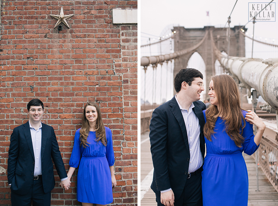 Engagement session in Manhattan, NYC, New York, West Village, Brooklyn Bridge by Kelly Kollar Photography.