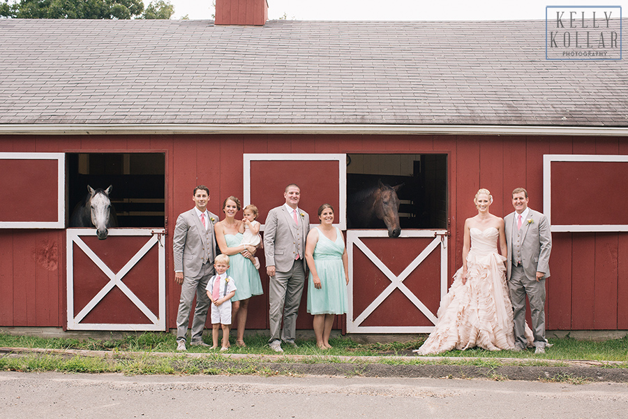 Rustic farm wedding at Wilton Riding Club Barn in Wilton, Connecticut. By Kelly Kollar Photography.