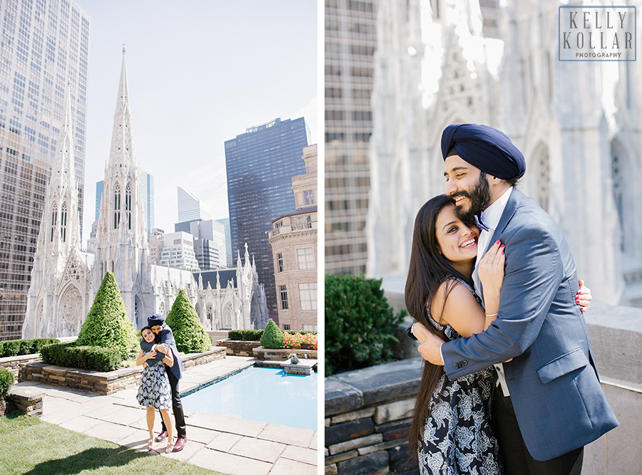 Surprise proposal on the rooftop of 620 Loft & Garden in Manhattan. By Kelly Kollar Photography.