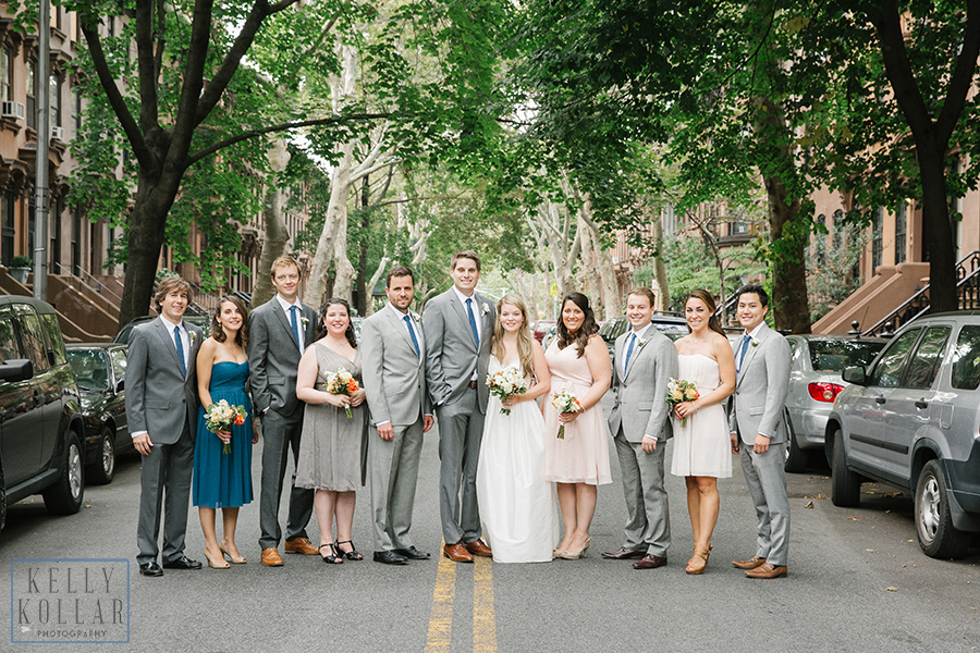 Intimate, outdoor wedding at ICI Restaurant in Fort Greene, Brooklyn, New York. Additional photos in Prospect Park. Photos by Kelly Kollar Photography.