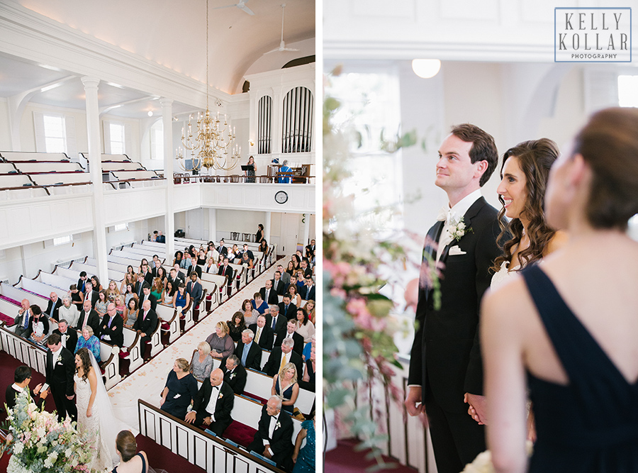 Wedding at The Old First Church and Huntington Crescent Club in Long Island, New York. By Kelly Kollar Photography.