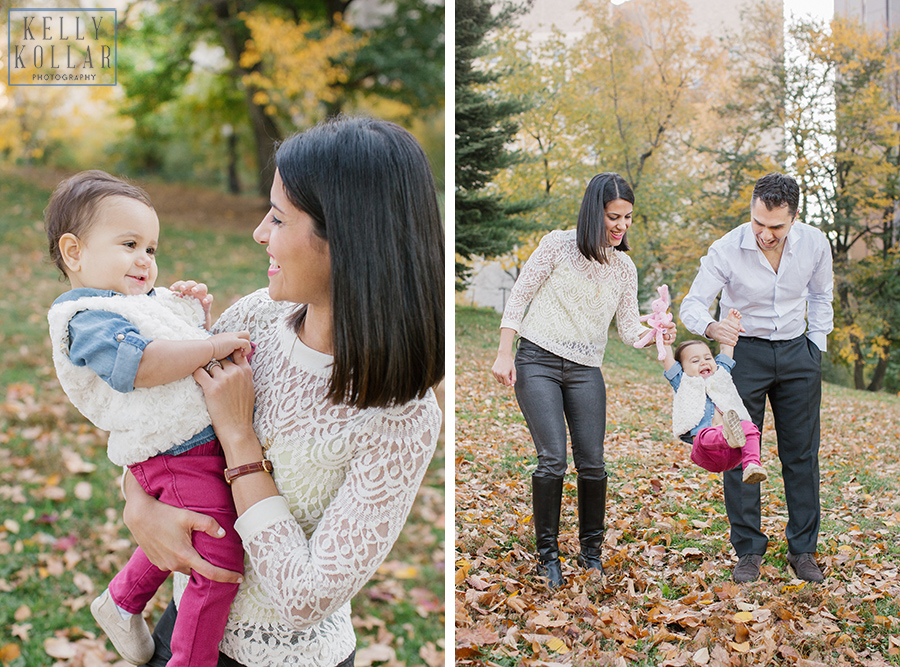 Fall, autumn family session in Central Park and the Conservatory Garden. Photos by Kelly Kollar Photography.
