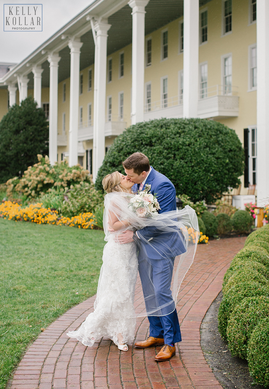 Beach wedding at Congress Hall in Cape May, New Jersey. Photos by Kelly Kollar Photography.
