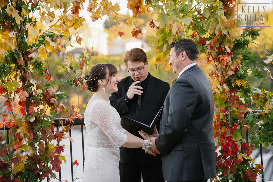 Fall, autumn wedding at Diamond Mills Hotel in Saugerties, New York. Photos by Kelly Kollar Photography.