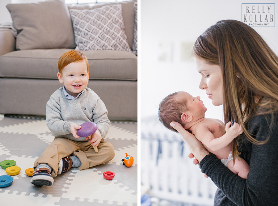 Manhattan family session with a newborn and toddler. Photos by Kelly Kollar Photography.