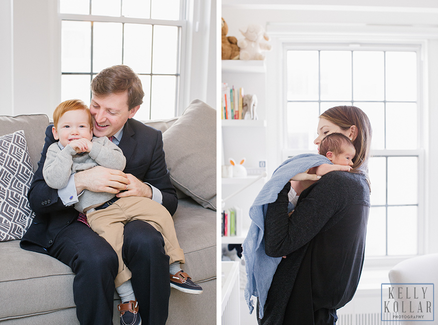 Manhattan family session with a newborn and toddler. Photos by Kelly Kollar Photography.