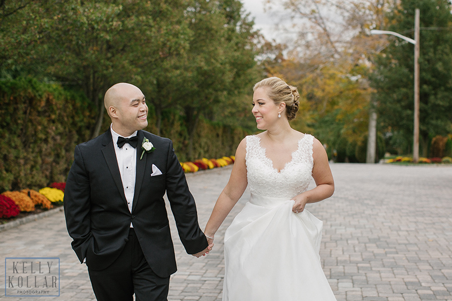 Fall wedding at the Tides Estate in North Haledon, New Jersey. By Kelly Kollar Photography.
