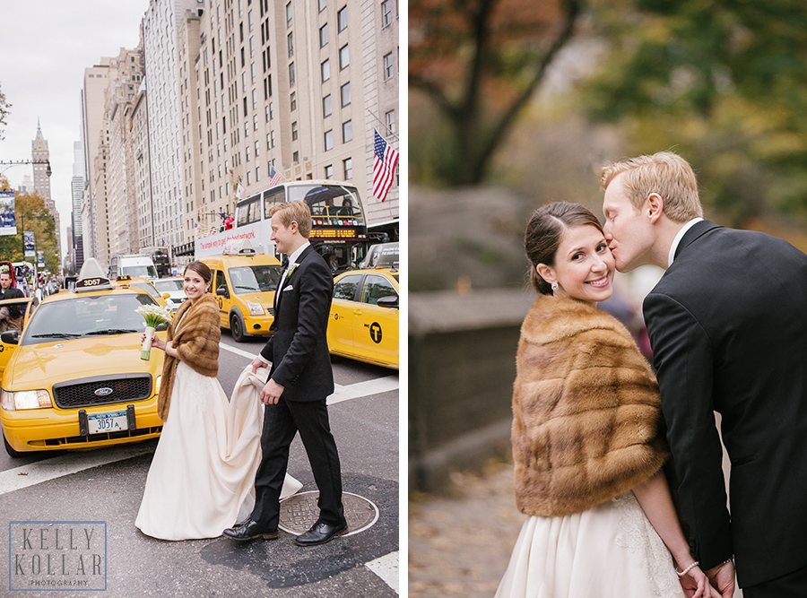 Fall, autumn wedding at St. Ignatius Loyola and New York Athletic Club. Photos by Kelly Kollar Photography.