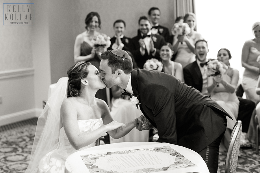 Jewish wedding at The Hilton Pearl River in New York. Photos by Kelly Kollar Photography.