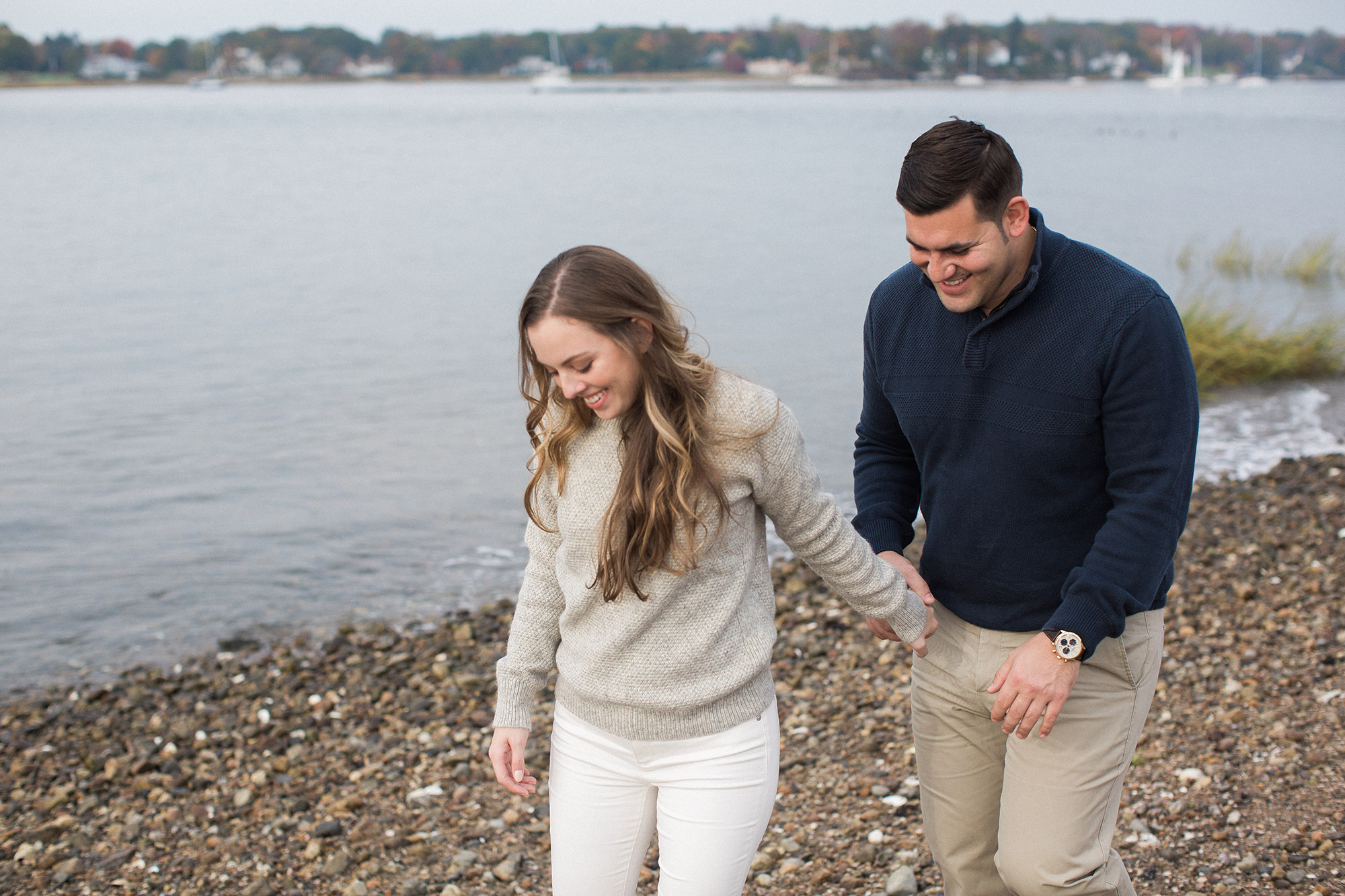 Engagement session at Tod's Point in Greenwich, Connecticut.