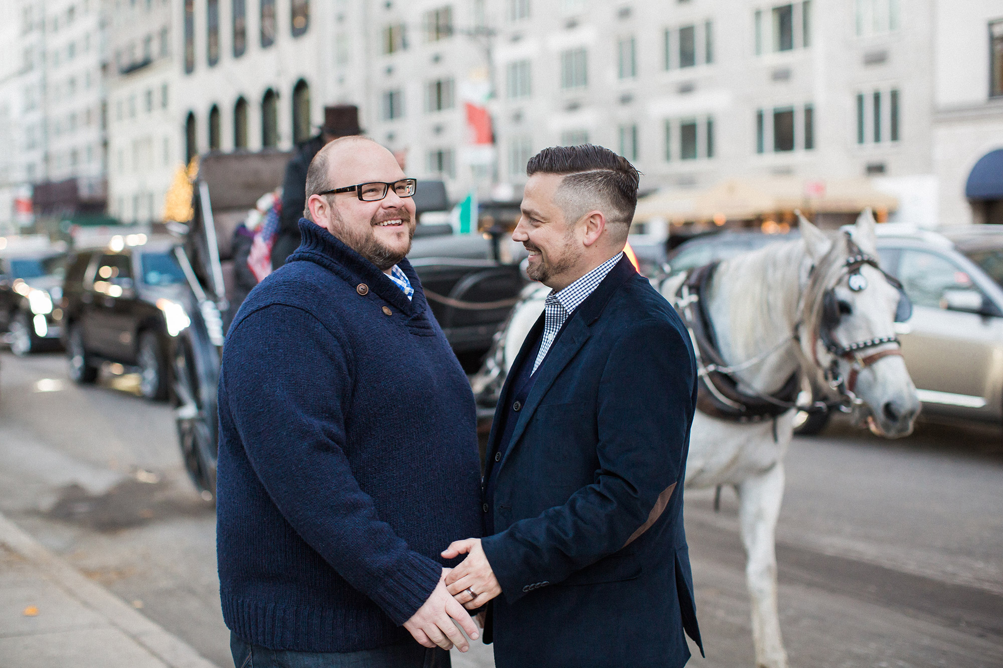 Same sex elopement in Central Park. Photos by Kelly Kollar Photography.