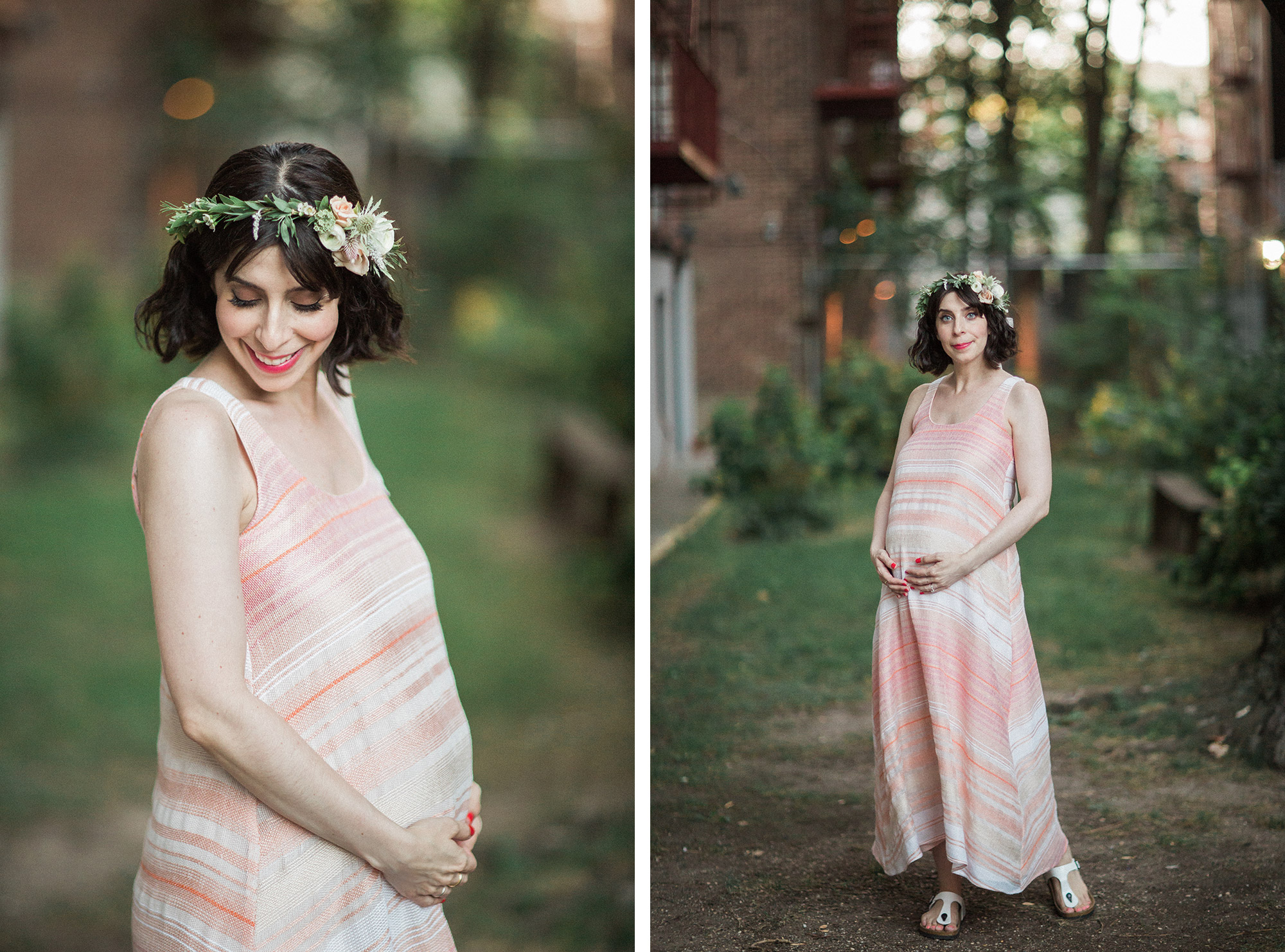 Audrey and Peter's baby bump photos in Brooklyn.  Photos by Kelly Kollar Photography.