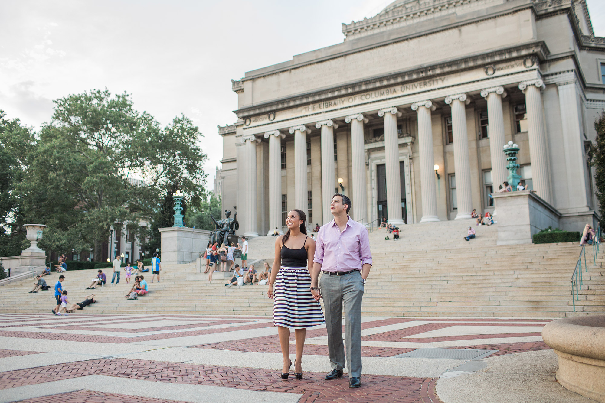 Engagement session in Manhattan at the Met Museum and Columbia University.  Photos by Kelly Kollar Photography.