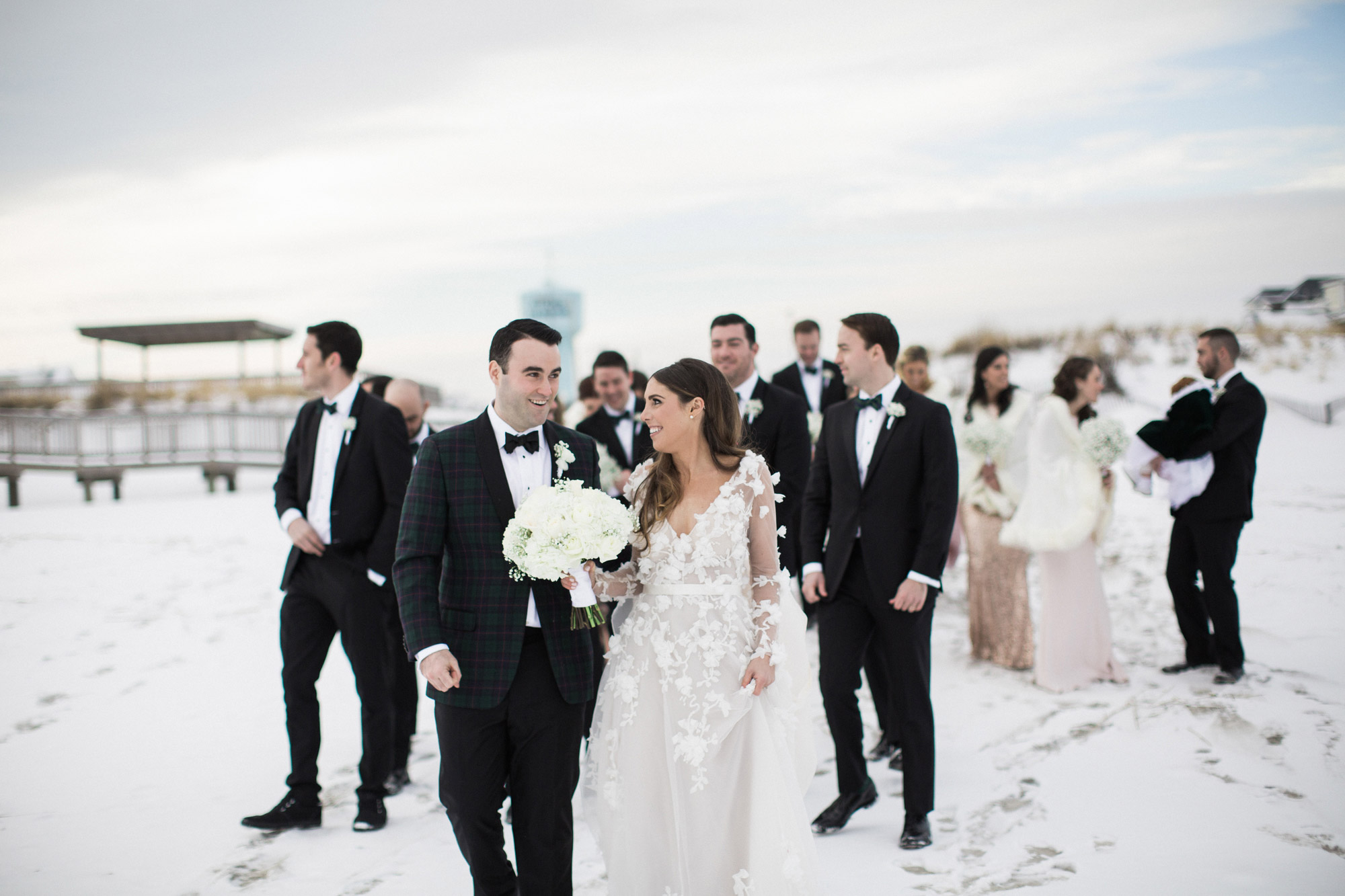 Winter wedding in Stone Harbor, New Jersey.