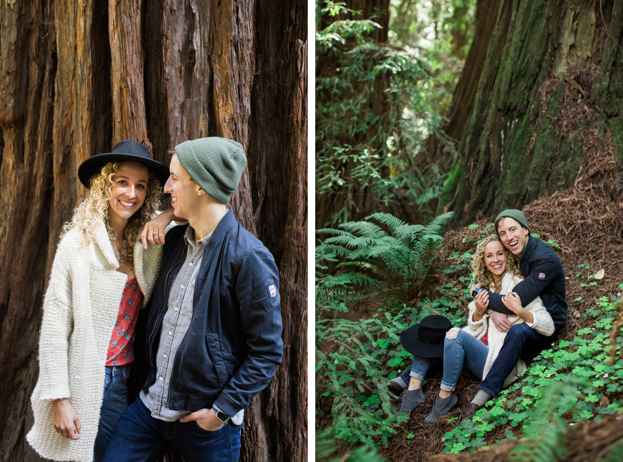 Muir Woods Redwoods engagement session outside San Francisco.
