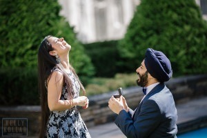 Surprise proposal on the rooftop of 620 Loft & Garden in Manhattan. By Kelly Kollar Photography.