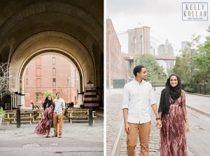 Anniversary session in Brooklyn Bridge Park, by Kelly Kollar Photography.
