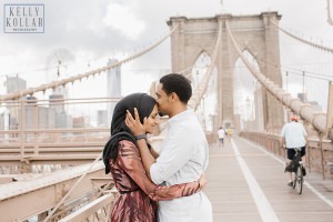 Anniversary session in Brooklyn Bridge Park, by Kelly Kollar Photography.