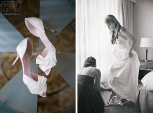 Intimate, outdoor wedding at ICI Restaurant in Fort Greene, Brooklyn, New York. Additional photos in Prospect Park. Photos by Kelly Kollar Photography.