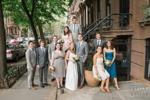 Intimate, outdoor wedding at ICI Restaurant in Fort Greene, Brooklyn, New York. Additional photos in Prospect Park. Photos by Kelly Kollar Photography.