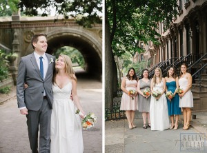 Intimate, outdoor wedding at ICI Restaurant in Fort Greene, Brooklyn, New York. Additional photos in Prospect Park. Photos by Kelly Kollar Photography.