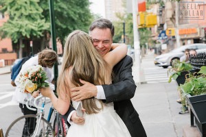 Intimate, outdoor wedding at ICI Restaurant in Fort Greene, Brooklyn, New York. Additional photos in Prospect Park. Photos by Kelly Kollar Photography.