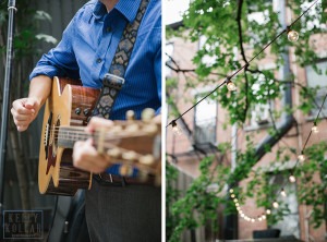 Intimate, outdoor wedding at ICI Restaurant in Fort Greene, Brooklyn, New York. Additional photos in Prospect Park. Photos by Kelly Kollar Photography.