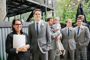 Intimate, outdoor wedding at ICI Restaurant in Fort Greene, Brooklyn, New York. Additional photos in Prospect Park. Photos by Kelly Kollar Photography.