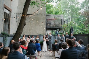 Intimate, outdoor wedding at ICI Restaurant in Fort Greene, Brooklyn, New York. Additional photos in Prospect Park. Photos by Kelly Kollar Photography.