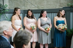 Intimate, outdoor wedding at ICI Restaurant in Fort Greene, Brooklyn, New York. Additional photos in Prospect Park. Photos by Kelly Kollar Photography.