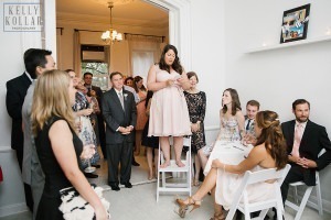 Intimate, outdoor wedding at ICI Restaurant in Fort Greene, Brooklyn, New York. Additional photos in Prospect Park. Photos by Kelly Kollar Photography.