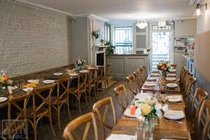 Intimate, outdoor wedding at ICI Restaurant in Fort Greene, Brooklyn, New York. Additional photos in Prospect Park. Photos by Kelly Kollar Photography.