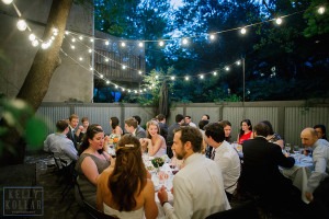 Intimate, outdoor wedding at ICI Restaurant in Fort Greene, Brooklyn, New York. Additional photos in Prospect Park. Photos by Kelly Kollar Photography.