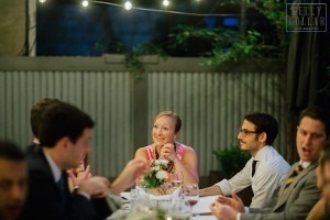 Intimate, outdoor wedding at ICI Restaurant in Fort Greene, Brooklyn, New York. Additional photos in Prospect Park. Photos by Kelly Kollar Photography.