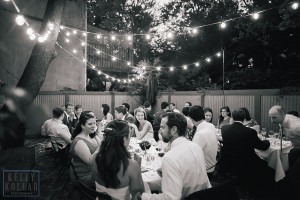 Intimate, outdoor wedding at ICI Restaurant in Fort Greene, Brooklyn, New York. Additional photos in Prospect Park. Photos by Kelly Kollar Photography.