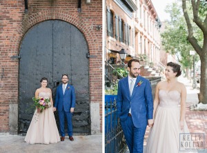 Industrial, modern wedding at Liberty Warehouse in Red Hook, Brooklyn. By Kelly Kollar Photography.