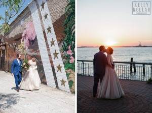 Industrial, modern wedding at Liberty Warehouse in Red Hook, Brooklyn. By Kelly Kollar Photography.