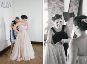 Industrial, modern wedding at Liberty Warehouse in Red Hook, Brooklyn. By Kelly Kollar Photography.