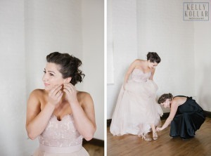 Industrial, modern wedding at Liberty Warehouse in Red Hook, Brooklyn. By Kelly Kollar Photography.