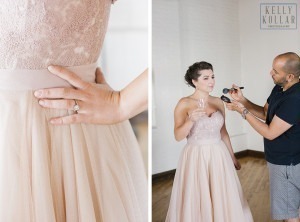 Industrial, modern wedding at Liberty Warehouse in Red Hook, Brooklyn. By Kelly Kollar Photography.