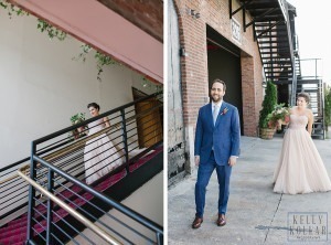 Industrial, modern wedding at Liberty Warehouse in Red Hook, Brooklyn. By Kelly Kollar Photography.