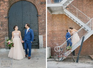 Industrial, modern wedding at Liberty Warehouse in Red Hook, Brooklyn. By Kelly Kollar Photography.