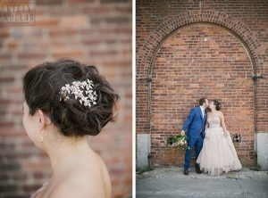 Industrial, modern wedding at Liberty Warehouse in Red Hook, Brooklyn. By Kelly Kollar Photography.