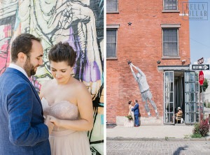 Industrial, modern wedding at Liberty Warehouse in Red Hook, Brooklyn. By Kelly Kollar Photography.