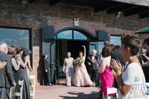 Industrial, modern wedding at Liberty Warehouse in Red Hook, Brooklyn. By Kelly Kollar Photography.